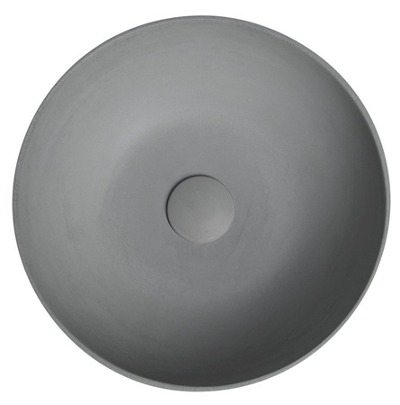 FORMIGO umywalka betonowa nablatowa, średnica 39cm, szary mat
