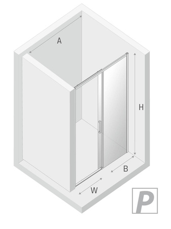 DRZWI WNĘKOWE PRIME BLACK  P 150x200 CZYSTE 6mm ACTIVE SHIELD