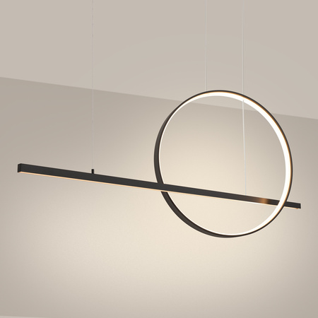 Lampa wisząca GLAD czarna LED 3000K