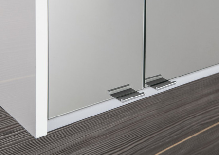 BATU szafka z lustrem 2x oświetlenie LED, 60x71x15cm, biały