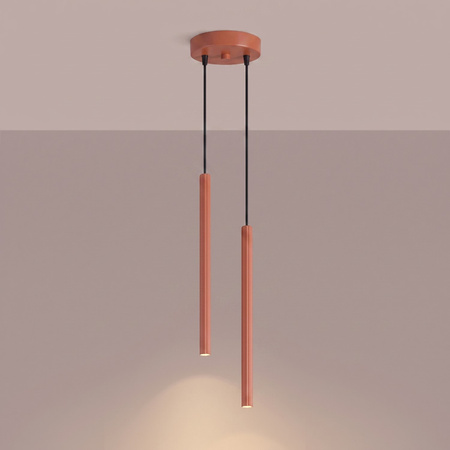 Lampa wisząca ARCHE 2P ochra czerwona