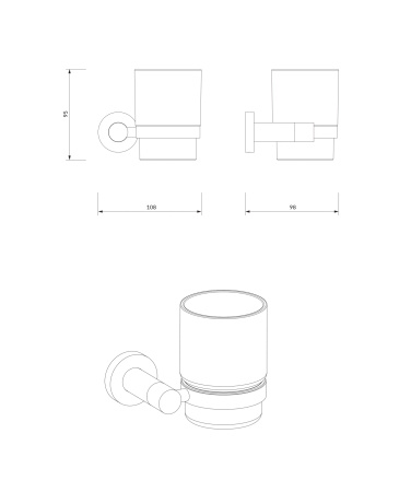 MODERN PROJECT kubek, czarny mat
