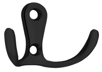 Hak podwójny, czarny mat