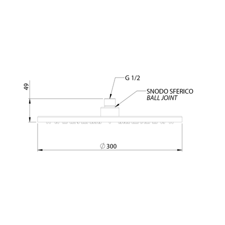 Deszczownia, średnica 300mm, złoto