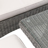 Zestaw ogrodowy ASCOT narożny – sofa + stół regulowany + ławka + puf, 9 osób