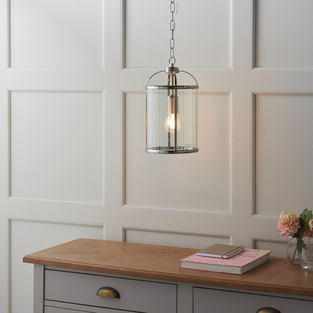 Lambeth Pendant Light Satin Nickel