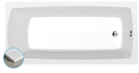 LILY SLIM wanna prostokątna 150x70x39cm, biała