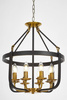 LAMPA WISZĄCA LOFT CZARNO-MOSIĘŻNA BERLING W8