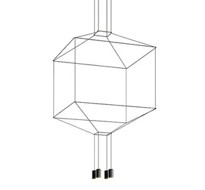 MOOSEE lampa wisząca FLUSSO 4 czarna