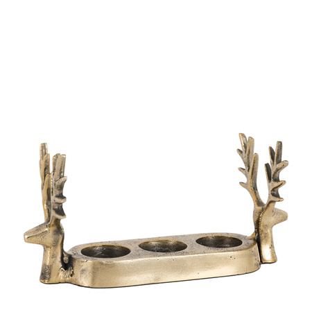 Stag Gold Trio Tealight Holder 250x95x120mm