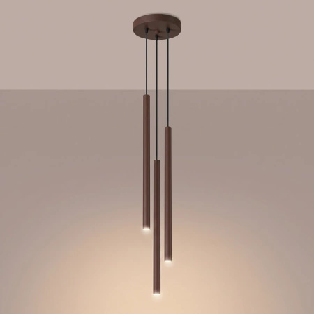 Lampa wisząca PASTELO 3P brązowa