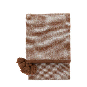 Knitted Border Tassel Throw Rust 1300x1700mm