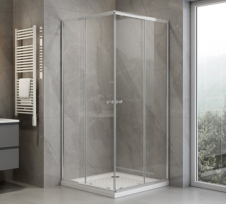 AGGA kwadratowa kabina prysznicowa 900x900mm, szkło czyste