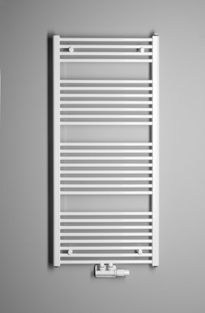 DIRECT grzejnik łazienkowy 600x1320 mm, podączenie środkowe, biały