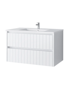 Szafka łazienkowa z umywalką 80 cm, biały mat MELITO 002-SU80-01+UP4530-800