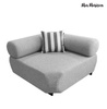 MaMaison sofa narożna ogrodowa ALEXANDER  4 szara (poduszki i pokrowiec w zestawie)