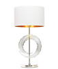 GLAMOUR LAMPA NOCNA BIAŁO-CHROMOWANA DELARI
