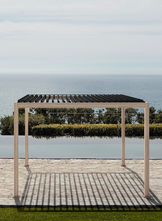Pergola ogrodowa BIZZOTTO OCEAN 3X4 – antracytowy / naturalny