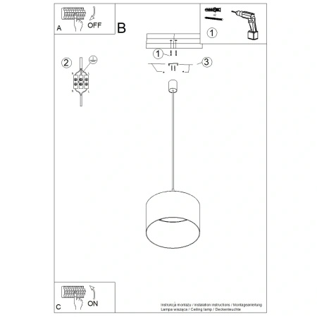 Lampa wisząca NEVIA taupe