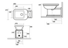 WALDORF bidet 37x65cm, czarny mat