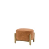 Tindon Footstool Vintage Brown Leather 450x380x360