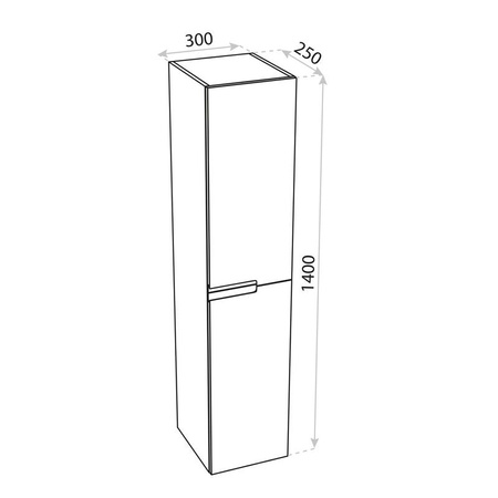 Słupek wiszący Floryda White 300