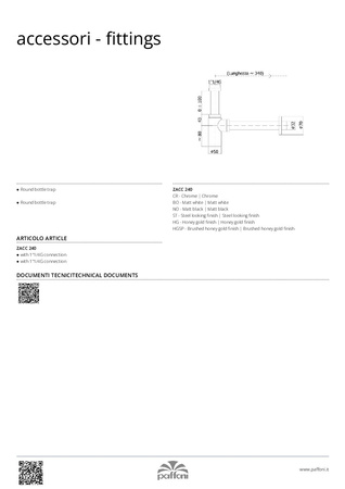 Półsyfony umywalkowy metalowy-System odpływowe