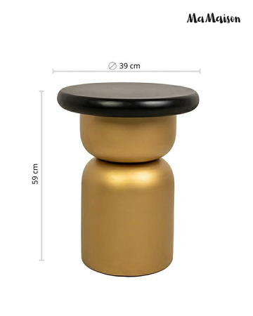 MaMaison stolik LEONARDO 39 czarny /      złoty