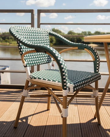 Krzesło CAFE MIRAMAR turkus / morski      rattan