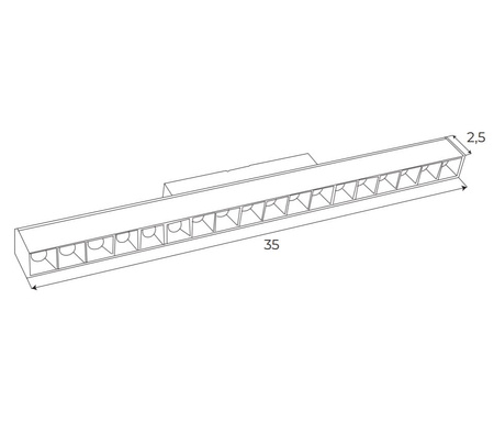 Maxlight M0005D Lampa Magnetyczna Liniowa System Dali 18W 1049LM 3000K