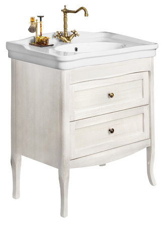 RETRO szafka umywalkowa 73x80x46,5cm, starobiała