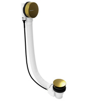 Zestaw odpływowy z korkiem automatycznym, długość 1000mm, korek 72mm, czarny mat