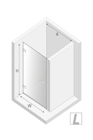 Drzwi wnękowe OXIA 1D L 100x200 szkło czyste 8mm Active Shield 2.0