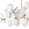 Lampa wisząca CHIC-6, 90 cm - biało złota nowoczesna lampa do salonu