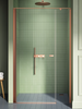 Drzwi wnękowe NEW SOLEO COPPER BRUSHED 1D U 110x195 szkło czyste 6mm Active Shield 2.0 - wsp. równoległy