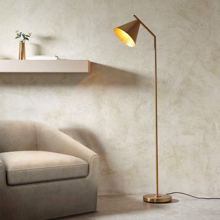 Cape Floor Light Antique Brass
