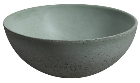 MINOR umywalka betonowa nablatowa, średnica 26cm, zielony mat