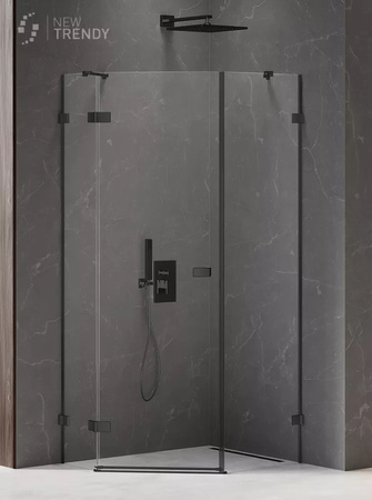 KABINA AVEXA BLACK PIĘCIOKĄTNA L 100x80x200 CZYSTE 6mm ACTIVE SHIELD