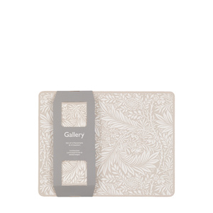 Farmhouse Pink Leaf Placemat and Coaster Set