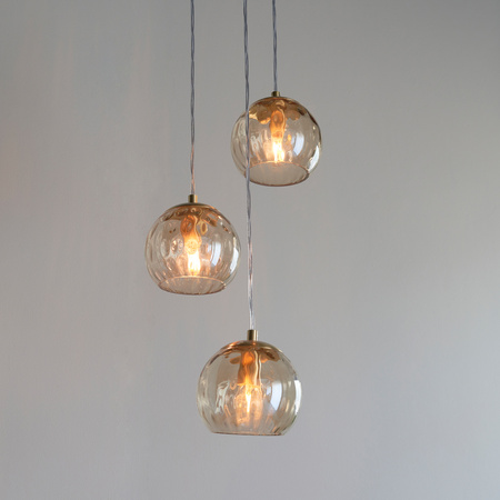 Dimple 3 Pendant Light Satin Brass