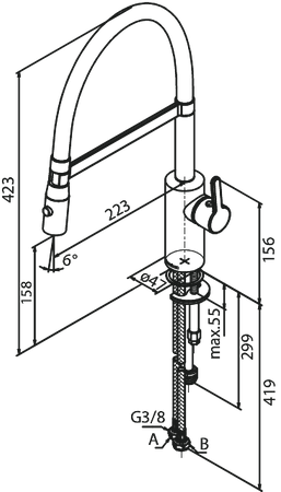 Pro Bateria kuchenna szczotkowany grafit pvd