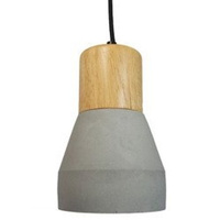 Lampa wisząca CONCRETE  12 cm- szary beton, drewno