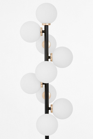 LAMPA STOJĄCA PODŁOGOWA CZARNO-ZŁOTA PETRICA W9