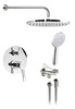 LUKA zestaw prysznicowy z baterią podtynkową, 2 wyjścia, chrom