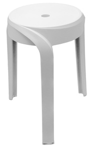 STAN taboret łazienkowy, średnica 30cm, biały