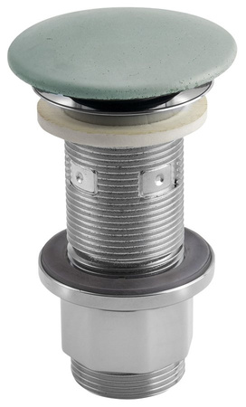 Korek umywalkowy 5/4'', klik-klak, betonowy grzybek, 10-80mm, zielony mat