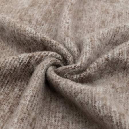 Pled z imitacji moheru – brązowy, 130 × 170 cm
