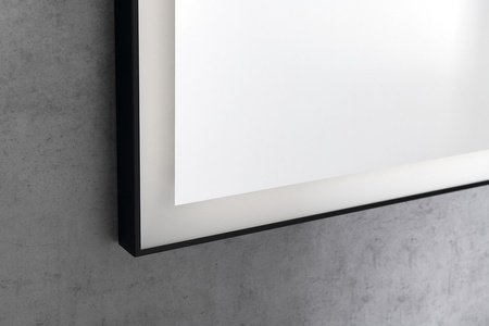 GANO lustro z oświetleniem LED 60x80cm, czarny