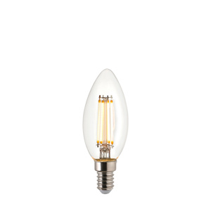 Ultra Efficient E14 LED Filament Candle Warm White