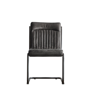 Krzesło skórzane Capri Antique Ebony 520 x 660 x 880 mm